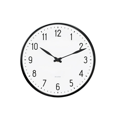 아르네야콥센 시계 스테이션 벽시계 블랙 컬러 Rosendahl AJ Station Wall Clock Black 21cm