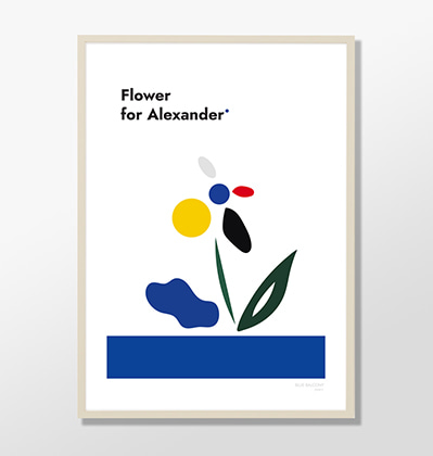 블루발코니 포스터 액자 플라워 포 칼더 Blue Balcony Poster Flower For Calder