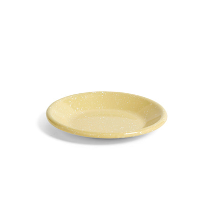 헤이 에나멜 디시 플레이트 더스트 라이트 옐로우 HAY Enamel Dish Plate Dust Light Yellow