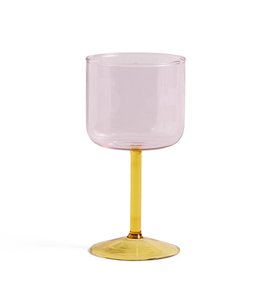 헤이 틴트 와인 글래스 2개 한세트 핑크 앤 옐로우 HAY Tint Wine Glass Set of 2 Pink and Yellow 헤이 와인잔