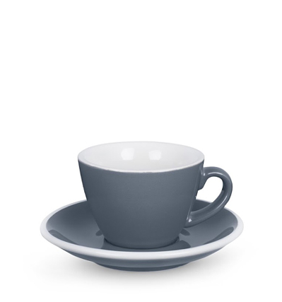 Acme Flat White Cup &amp; Saucer Grey