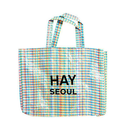 헤이 쇼퍼백 서울 Hay Multi Check Shopper M SEOUL Logo HAY Bag 헤이에코백 hay에코백