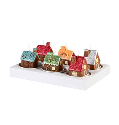 크리스마스 쿠키하우스 캔들 앤클레버링 &amp;KLEVERING Candle Gingerbread House 6 pack