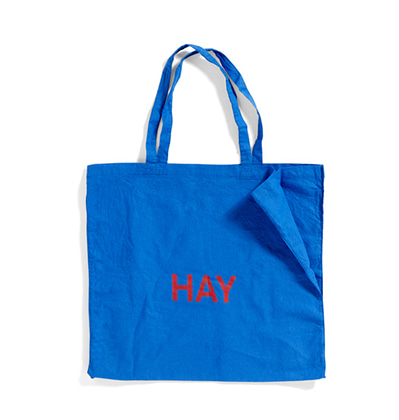 HAY에코백 헤이 블루 토트백 스카이블루 레드 로고 HAY Blue Tote bag Large Red Logo