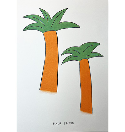 키미앤일이 팜트리 리소프린팅 포스터 KIMIAND12 Palm Trees Risoprinting Poster no.1