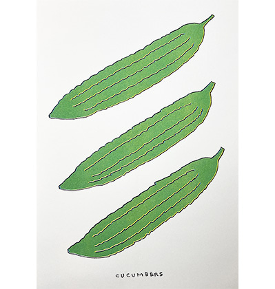 키미앤일이 큐컴버 리소프린팅 포스터 KIMIAND12 Cucumbers Risoprinting Poster no.9