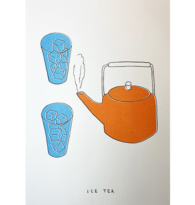 키미앤일이 아이스티 리소프린팅 포스터 KIMIAND12 Ice Tea Risoprinting Poster no.16