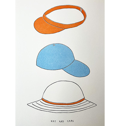 키미앤일이 햇앤캡 리소프린팅 포스터 KIMIAND12 Hat And Caps Risoprinting Poster no.4
