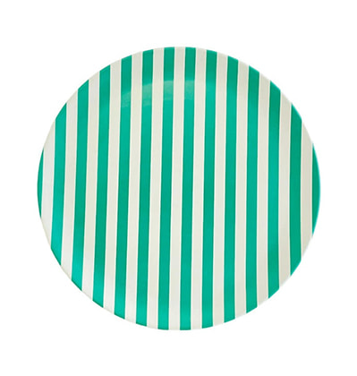 제니아 테일러 디너 플레이트 그린 스트라이프 Xenia Taler Dinner Plate Green Stripe 친환경 뱀부 식기