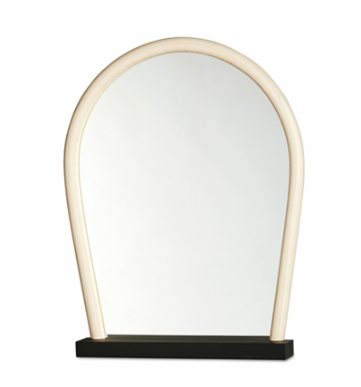HAY Bent Wood Mirror black / natural frame