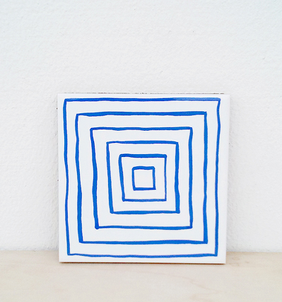 Blue Square Tile (small size)