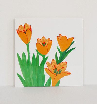 Tulip&#039;s Song Tile (midium size)